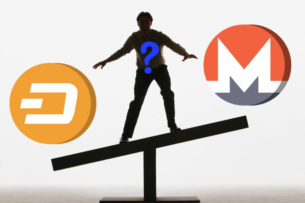 Que choisir, Monero ou Dash - canva